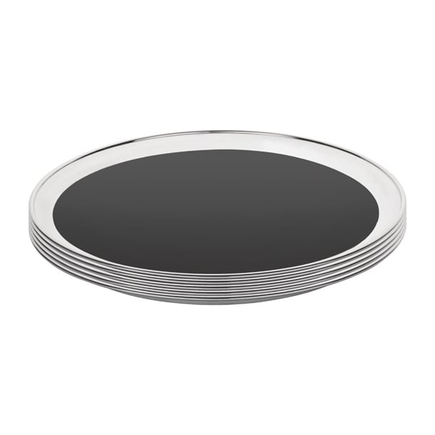 Olympia Stainless Steel Round Anti-Slip Bar Tray 305mm
