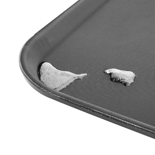 Olympia Kristallon Anti-Slip Fibreglass Rectangular Tray Black - 405x560mm