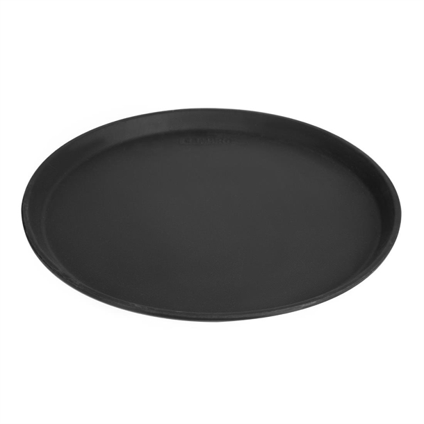 Cambro Camtread Non-Slip Round Tray - Black - 355mm