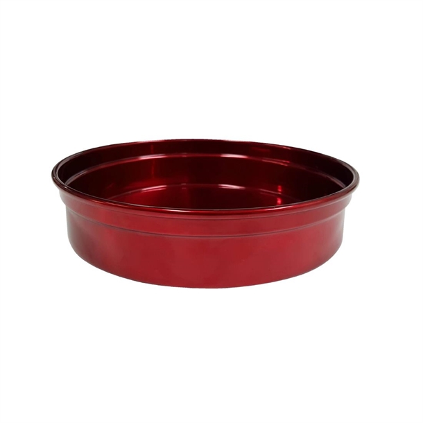 Tomkin Chef Inox Round Aluminium Bar Tray Red 240x50mm