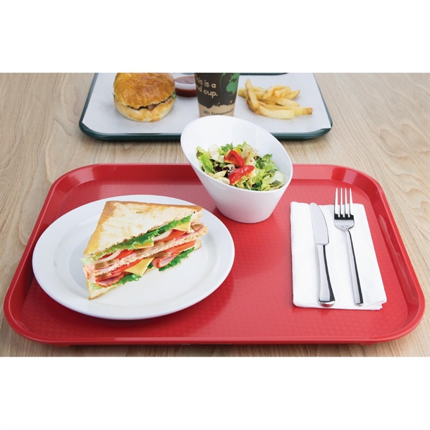 Olympia Kristallon Polypropylene Fast Food Tray Red Olympia Kristallon Polypropylene Fast Food Tray Red