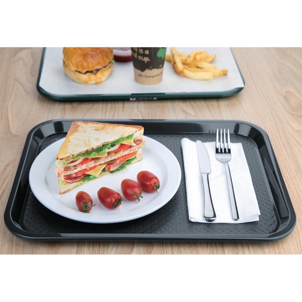 Olympia Kristallon Polypropylene Fast Food Tray Charcoal Olympia Kristallon Polypropylene Fast Food Tray Charcoal
