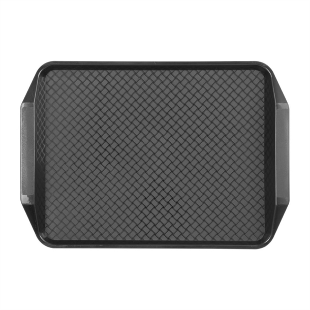 Olympia Kristallon Handled Fast Food Tray Black 435x305mm