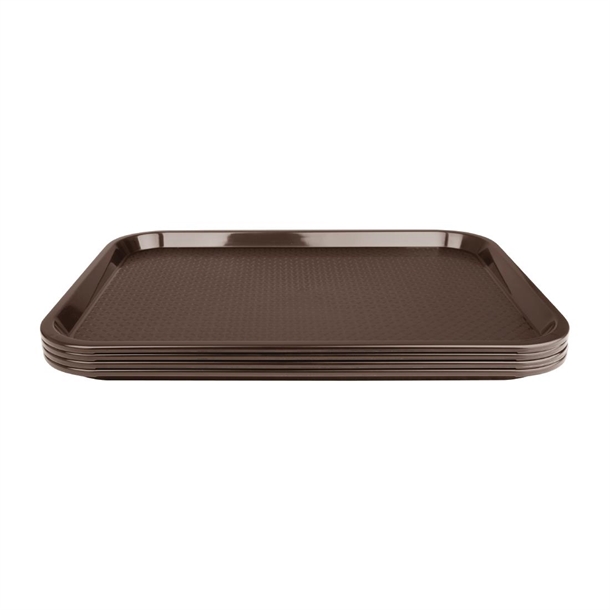 Olympia Kristallon Polypropylene Fast Food Tray Brown
