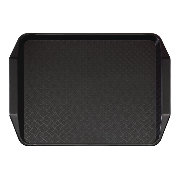 Cambro Fast Food Rectangular Handled Tray - Black - 300x410mm