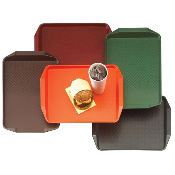 Cambro Fast Food Rectangular Handled Tray - Black - 300x410mm