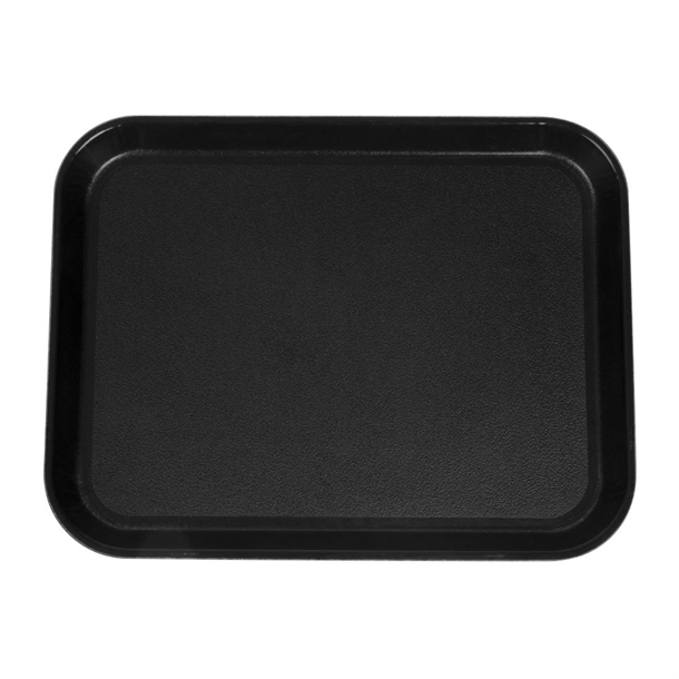 Cambro Epic Tread Non-Slip Rectangular Tray - Black - 270x350mm