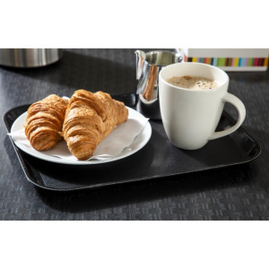 Cambro Epic Tread Non-Slip Rectangular Tray - Black - 270x350mm