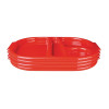 Olympia Kristallon Polycarbonate Compartment Food Trays Red 322mm (10 Pack)