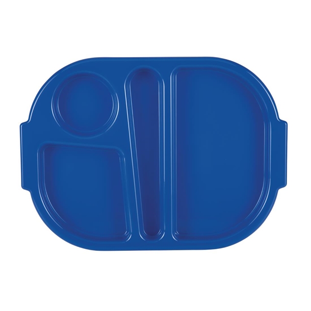 Olympia Kristallon Polycarbonate Compartment Food Trays Blue 322mm (10 Pack) Olympia Kristallon Polycarbonate Compartment Food Trays Blue 322mm (10 Pack)