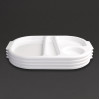 Olympia Kristallon Polycarbonate Compartment Food Trays White 322mm (10 Pack) Olympia Kristallon Polycarbonate Compartment Food Trays White 322mm (10 Pack)