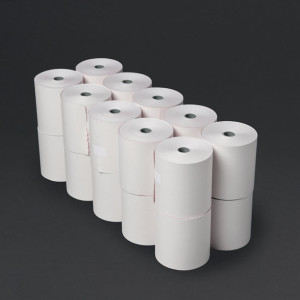 Olympia Non-Thermal 2ply White and Pink Till Roll 76x71mm (20 Pack)
