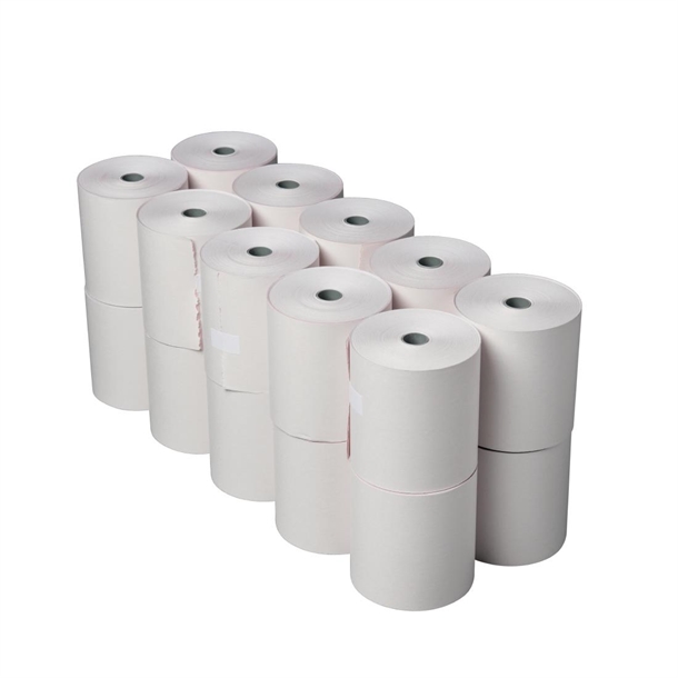 Olympia Non-Thermal 2ply White and Pink Till Roll 76x71mm (20 Pack) Olympia Non-Thermal 2ply White and Pink Till Roll 76x71mm (20 Pack)