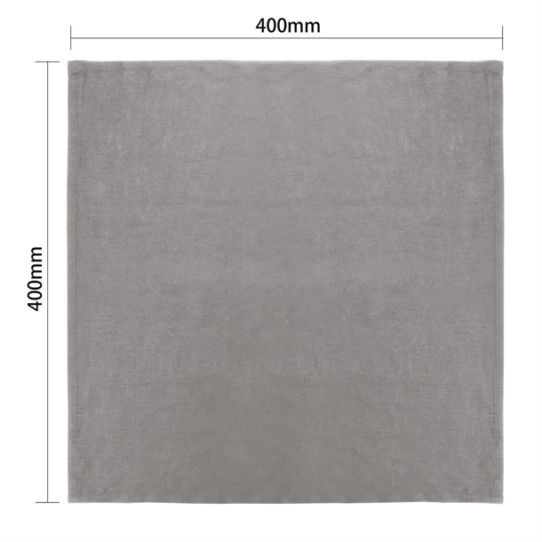 Olympia Linen Table Napkin Grey 400x400mm (12 Pack)