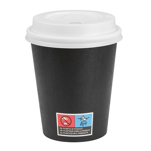 Nisbets Essentials Hot Cups and Lids Pack 225ml (350 Pack)