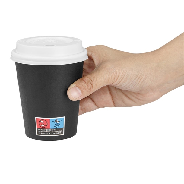 Nisbets Essentials Hot Cups and Lids Pack 225ml (350 Pack)