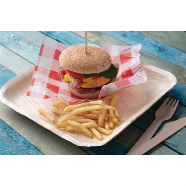 Fiesta Compostable Palm Leaf Plates Square 250mm (100 Pack) Fiesta Compostable Palm Leaf Plates Square 250mm (100 Pack)