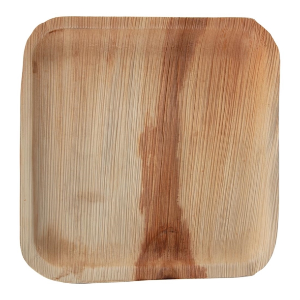 Fiesta Compostable Palm Leaf Plates Square 250mm (100 Pack) Fiesta Compostable Palm Leaf Plates Square 250mm (100 Pack)