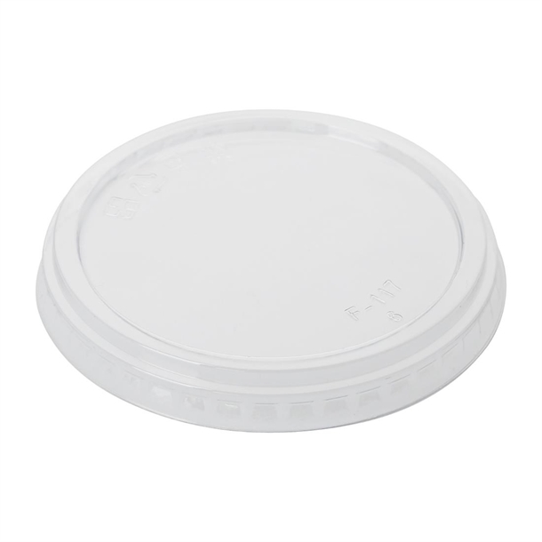Fiesta Recyclable rPET Flat Lids for Deli Cups 225/340/455ml (300 Pack)