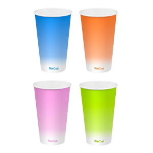 BioPak Cold Paper Biocups Coloured 500ml/90mm (1000 Pack)