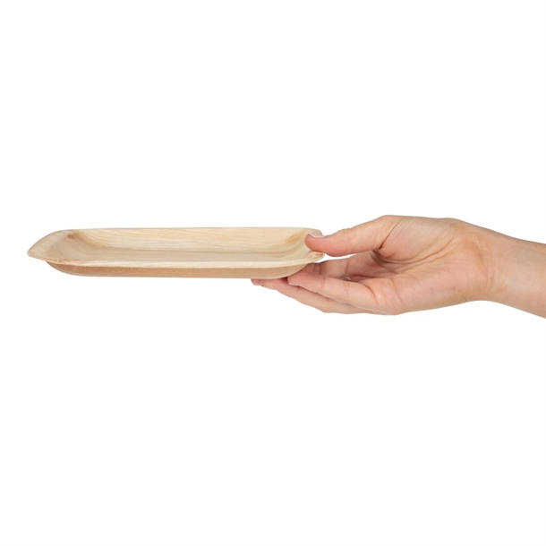 Fiesta Compostable Palm Leaf Plates Square 200mm (100 Pack)