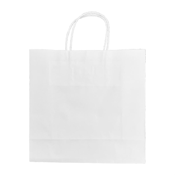 Fiesta Recyclable Twist Handle White Paper Bags Small (250 Pack)