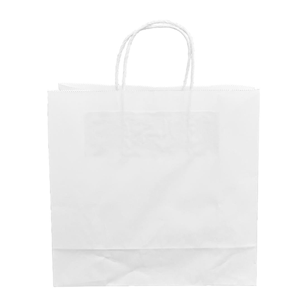 Fiesta Recyclable Twist Handle White Paper Bags Small (250 Pack)
