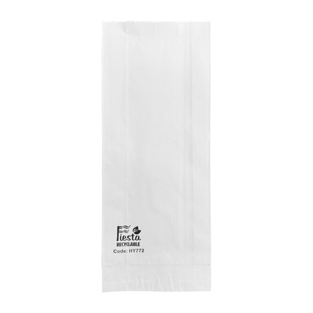Fiesta Recyclable Foil Lined Paper Bags 250x100x45mm (500 Pack)