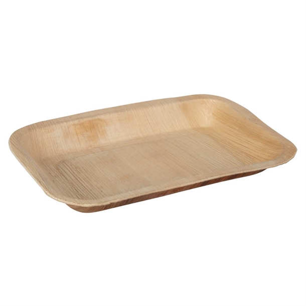 Fiesta Compostable Deep Palm Leaf Plates Rectangular 250mm (100 Pack) Fiesta Compostable Deep Palm Leaf Plates Rectangular 250mm (100 Pack)