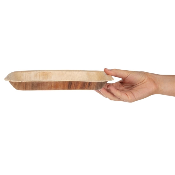 Fiesta Compostable Deep Palm Leaf Plates Rectangular 250mm (100 Pack) Fiesta Compostable Deep Palm Leaf Plates Rectangular 250mm (100 Pack)