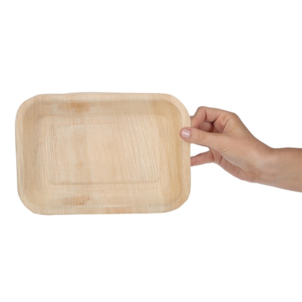 Fiesta Compostable Deep Palm Leaf Plates Rectangular 250mm (100 Pack) Fiesta Compostable Deep Palm Leaf Plates Rectangular 250mm (100 Pack)