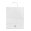 Fiesta Recyclable Twist Handle White Paper Bags Large (250 Pack)