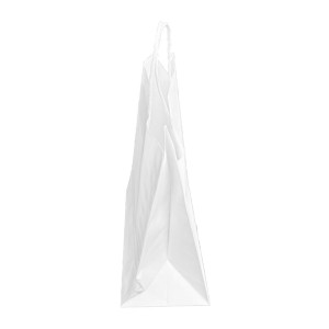 Fiesta Recyclable Twist Handle White Paper Bags Large (250 Pack)