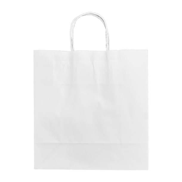 Fiesta Recyclable Twist Handle White Paper Bags Medium (250 Pack)