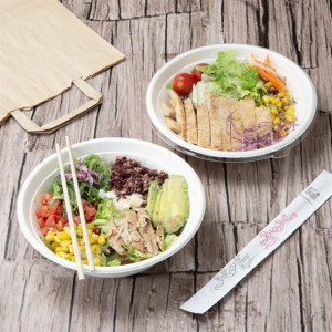 Fiesta Compostable Bagasse Poke Bowl Bases 946ml (50 Pack)