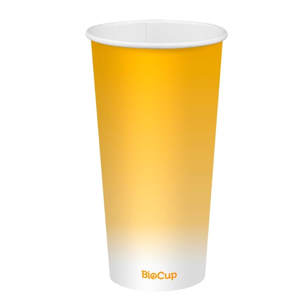 BioPak Cold Paper Biocups Coloured 600ml/90mm (1000 Pack)