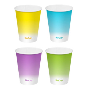 BioPak Cold Paper Biocups Coloured 390ml/90mm (1000 Pack)