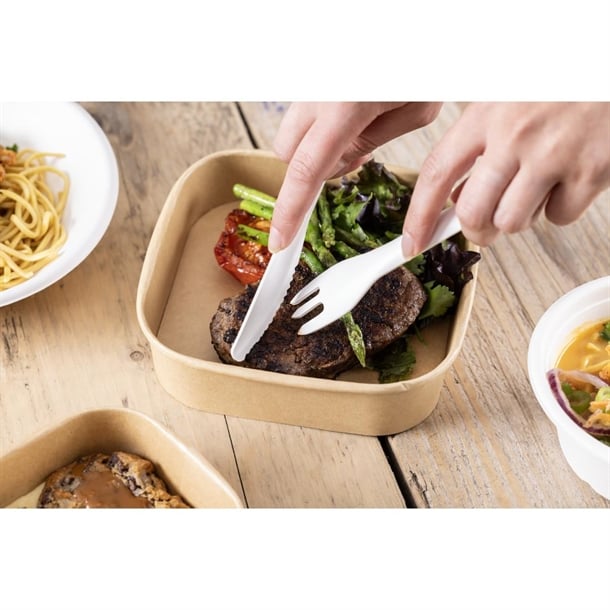 Fiesta Compostable Paper Forks 155mm (100 Pack) Fiesta Compostable Paper Forks 155mm (100 Pack)