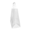 Fiesta Recyclable Flat Handle White Paper Bags Medium (250 Pack)