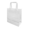 Fiesta Recyclable Flat Handle White Paper Bags Medium (250 Pack)