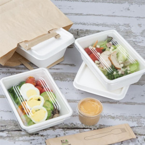 Fiesta Compostable Bagasse Lids for Bagasse Container Bases (100 Pack)