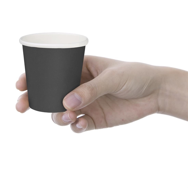 Fiesta Compostable Hot Cups Single Wall Black 177ml (50 Pack)