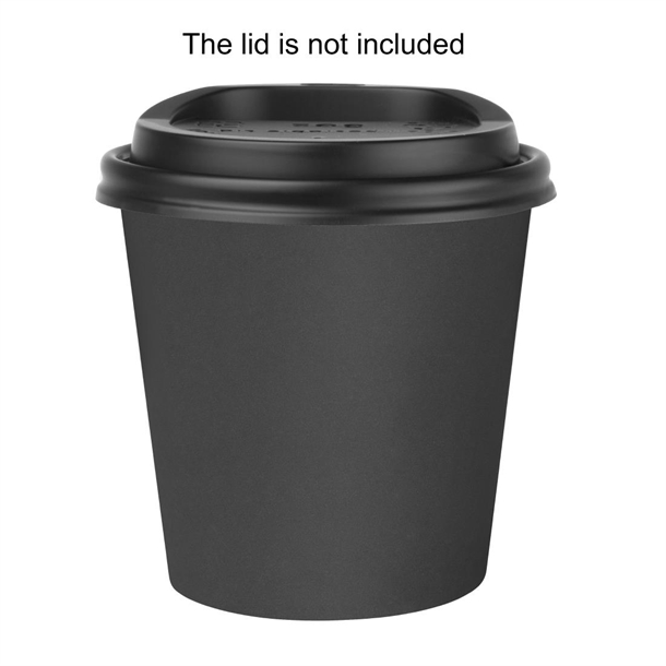 Fiesta Compostable Hot Cups Single Wall Black 177ml (50 Pack)