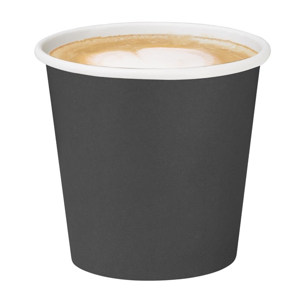 Fiesta Compostable Hot Cups Single Wall Black 177ml (50 Pack)