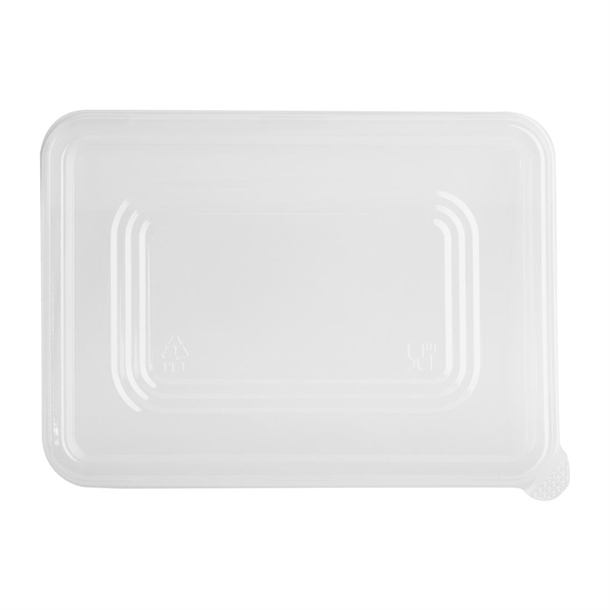Fiesta Recyclable PET Lids for Bagasse Container Bases (100 Pack)