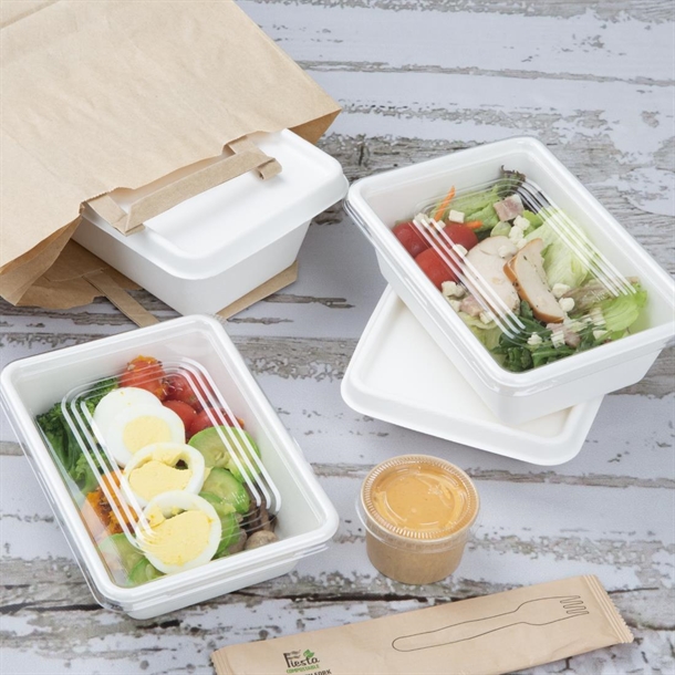 Fiesta Compostable Bagasse Food Container Bases 500ml (100 Pack)