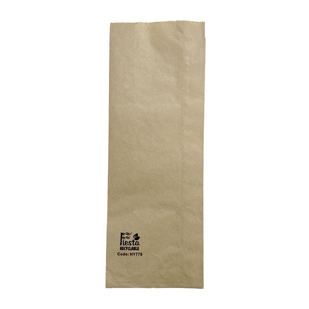 Fiesta Recyclable Baguette/Panini Paper Bags 300x110x60mm (1000 Pack)
