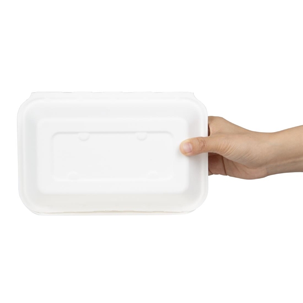 Fiesta Compostable Bagasse Food Containers 245x150mm (200 Pack) Fiesta Compostable Bagasse Food Containers 245x150mm (200 Pack)