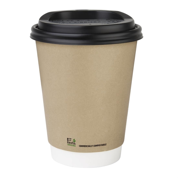 Fiesta Compostable Coffee Cups Double Wall 340ml (500 Pack) Fiesta Compostable Coffee Cups Double Wall 340ml (500 Pack)