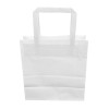 Fiesta Recyclable Flat Handle White Paper Bags Small (250 Pack)